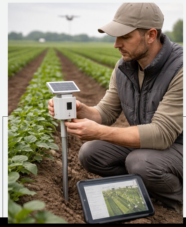 IoT мониторинг сельскохозяйственных полей и контроля в Пушкине