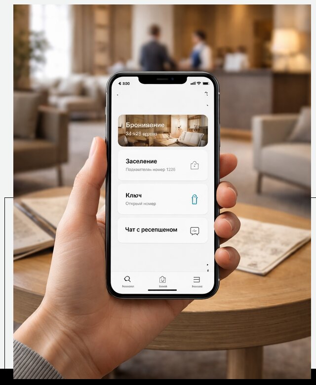 Мобильное приложение для гостей отеля в Пушкине, управление сервисом